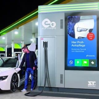 Ecran borne publicitaire pour stations services
