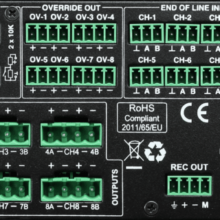 Connectiques centrale sonorisation de sécurité