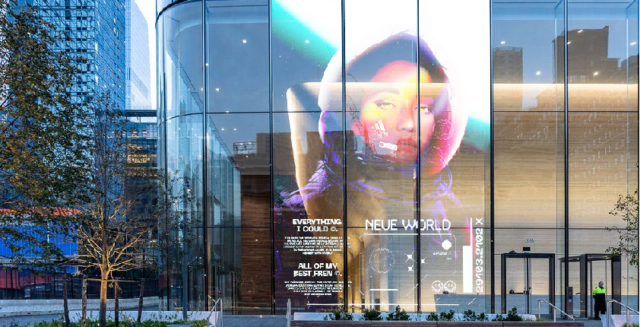 ecran hologramme facade