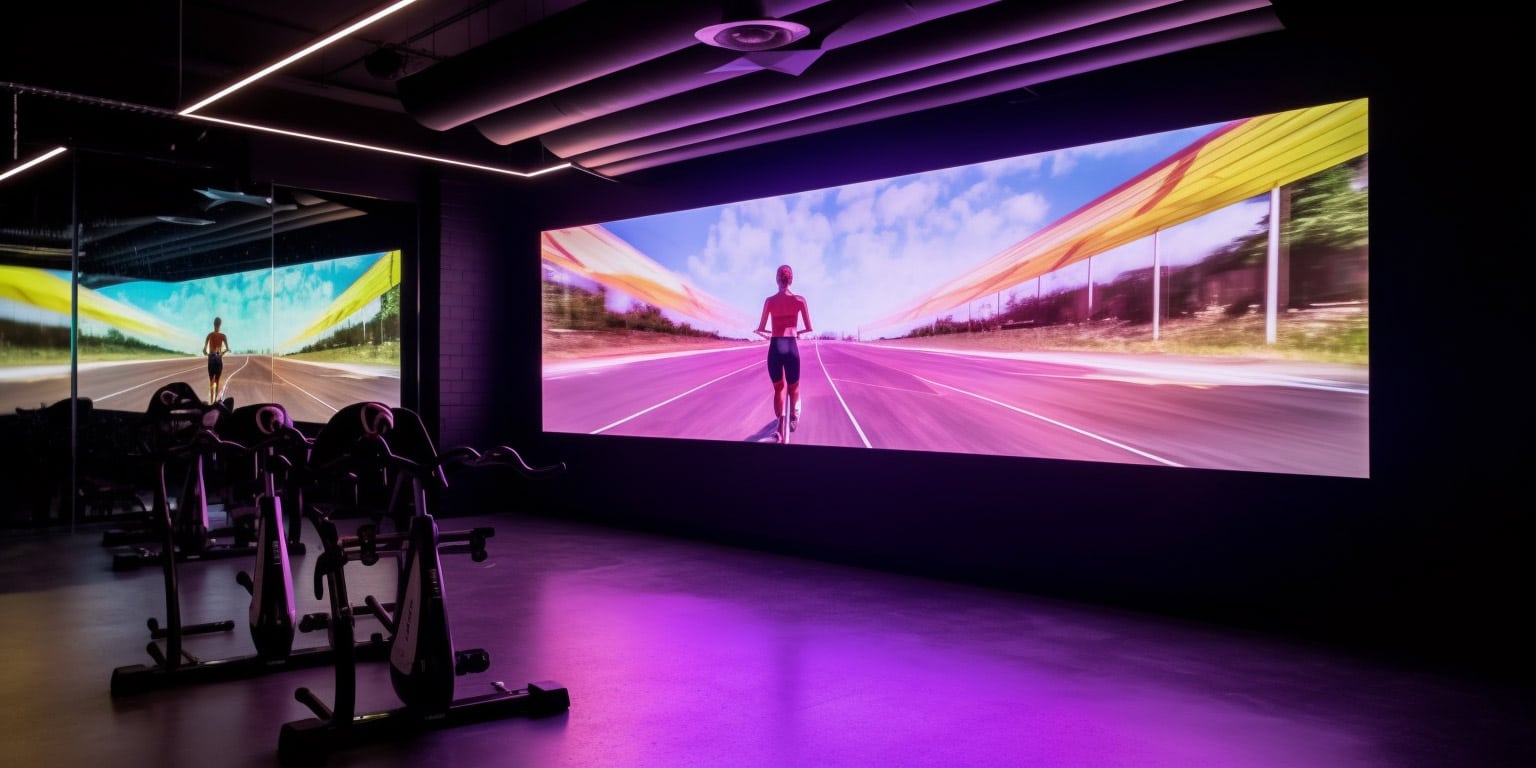 ECRAN LED IMMERSIF SALLE DE SPORT