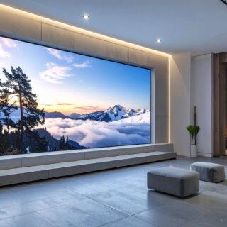 Mur LED showroom 220 pouces ecran geant 4k