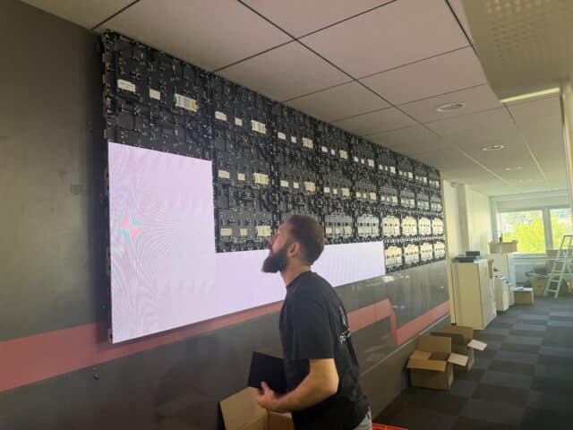 installation mur led